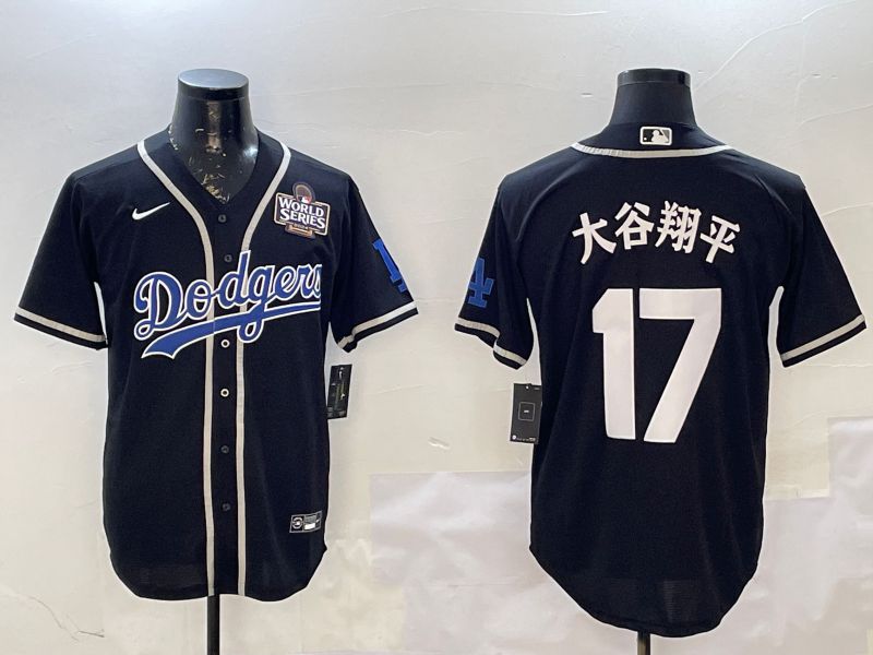 Men Los Angeles Dodgers 17 Ohtani Black Fashion Game 2025 Nike MLB Jersey style 3013